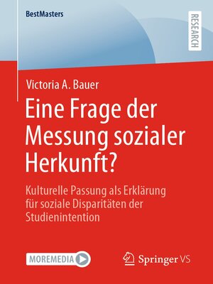 cover image of Eine Frage der Messung sozialer Herkunft?